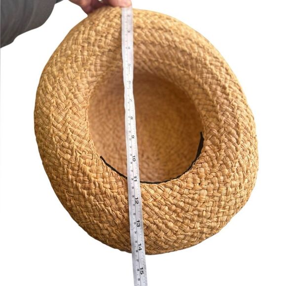 Helen Kaminski Classic 5 Raffia Sun Hat Natural Black - Picture 6 of 7